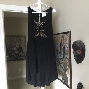 Line & Dot - Little Black Dress high low summer dress - size small